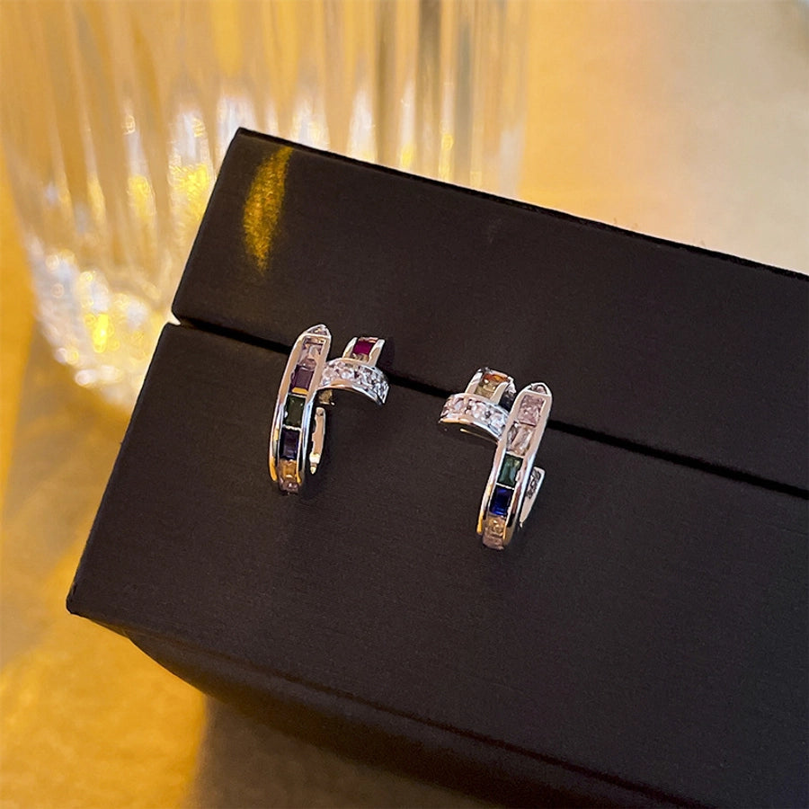 1 Pair Simple Style Classic Style Geometric Copper Ear Studs