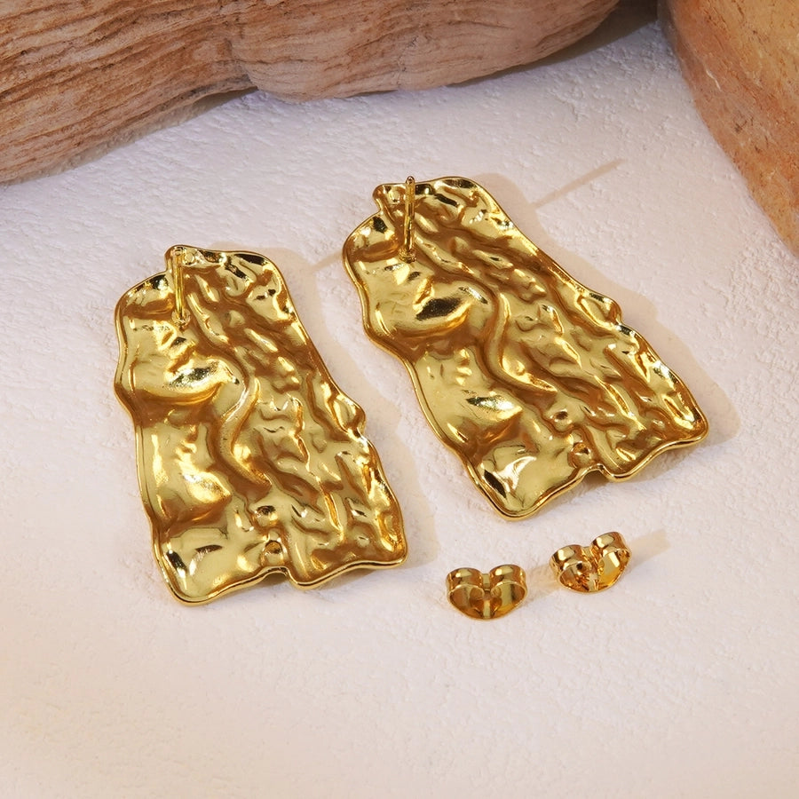 1 Pair Classic Style Geometric Irregular Plating 304 Stainless Steel Imitation Gold  Ear Studs