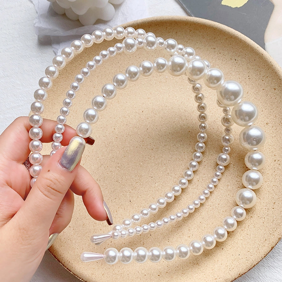 simple pearl hair hoop female wild out headband pressure hair bundle hairpin super fairy headband