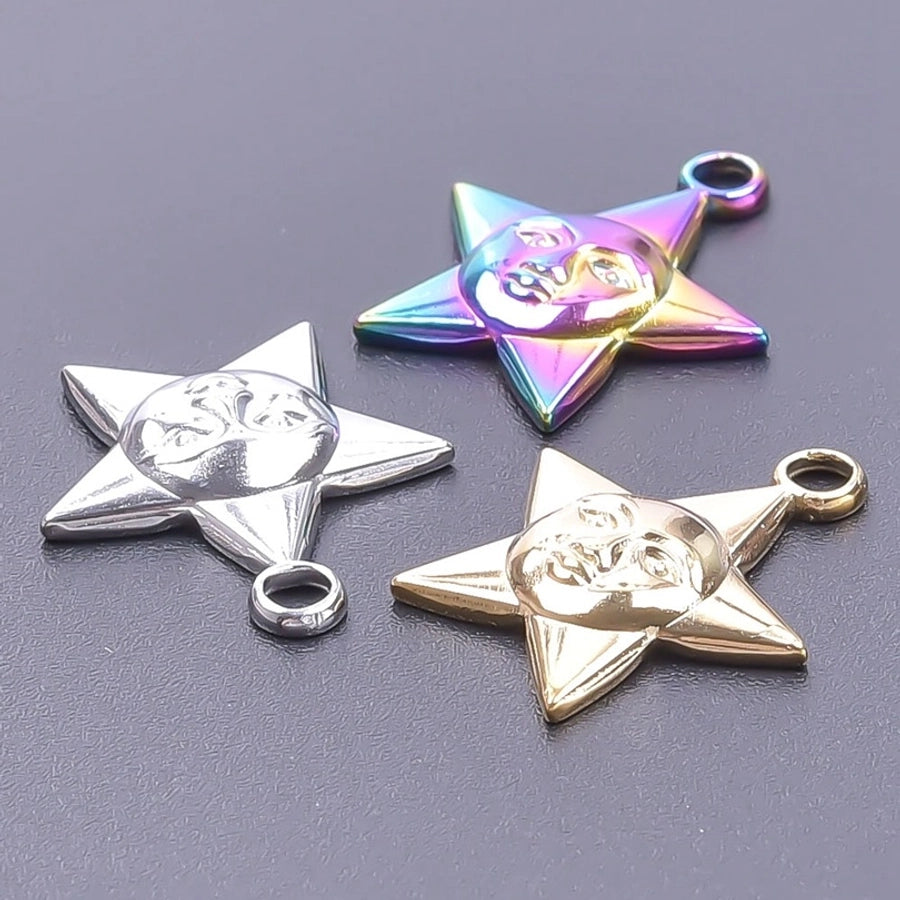 Jewelry Simple Style Pentagram 304 Stainless Steel Plating Pendant Necklace