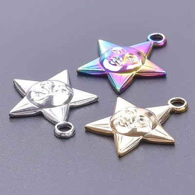 Jewelry Simple Style Pentagram 304 Stainless Steel Plating Pendant Necklace