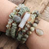 Vintage Style Simple Style Geometric natural stone Beaded Chain Bracelets In Bulk