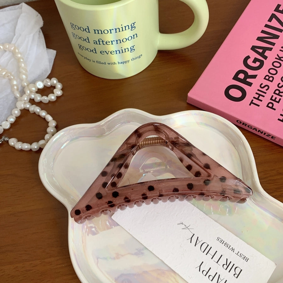 Women's Casual Simple Style Polka Dots Plastic Hollow Out Hair Claws