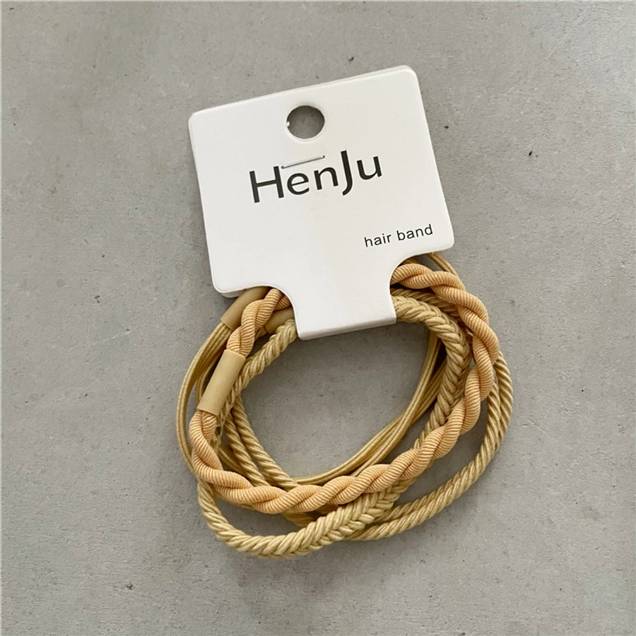 simple style solid color cloth hair tie 1 set