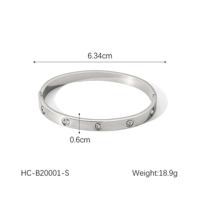 Jewelry IG Style Casual French Style Geometric 304 Stainless Steel Titanium Steel Zircon 18K Gold Plated Rings Bracelets
