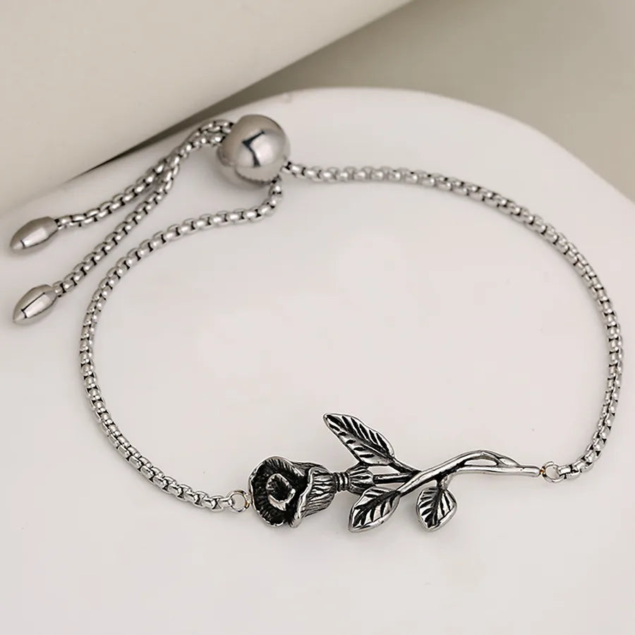 Casual Vacation Classic Style Cross Floral 304 Stainless Steel Imitation Pearl box chain Bracelets In Bulk