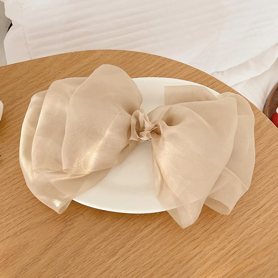 Women's Sweet Simple Style Bow Knot Gauze Hair Clip