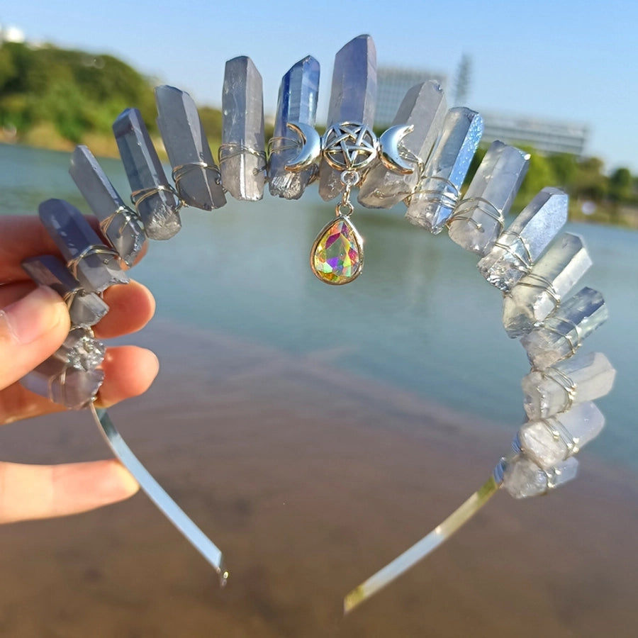 fashion geometric gem handmade plating hair band 1 piece