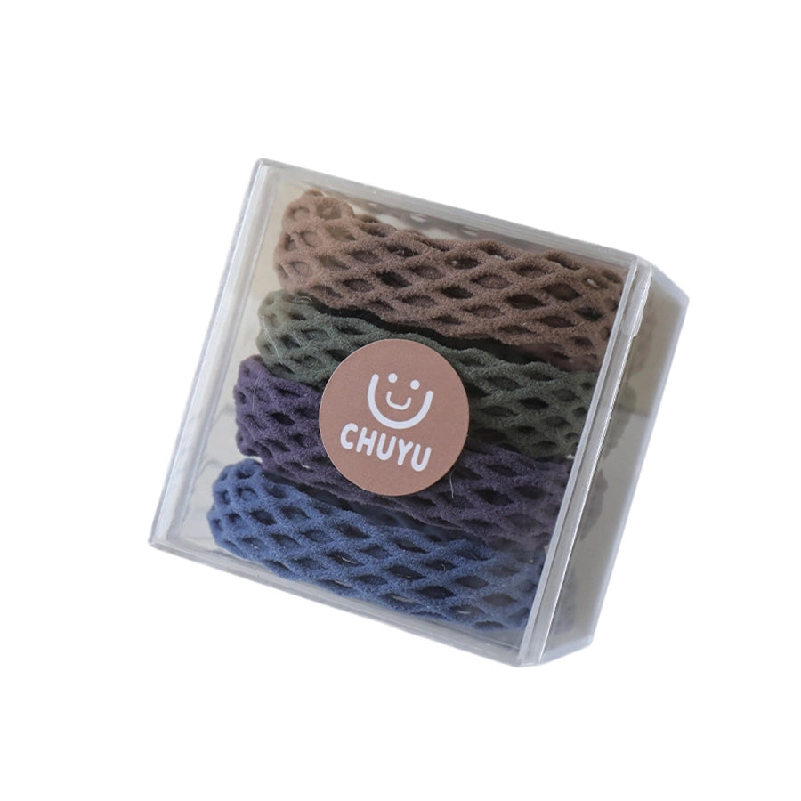 Korean style wide hair rope female Four Seasons adult ponytail leather cover headband simple temperament hair band high elastic durable rubber band