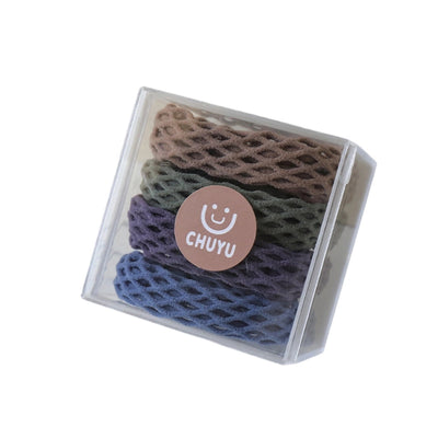 Korean style wide hair rope female Four Seasons adult ponytail leather cover headband simple temperament hair band high elastic durable rubber band