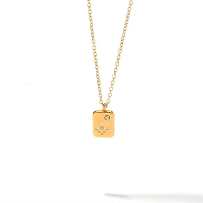 Jewelry Simple Style Classic Style Heart Shape 304 Stainless Steel Rhinestones Inlay Pendant Necklace