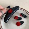 Women's Korean Style Flower Acetic acid sheets Hair Claws