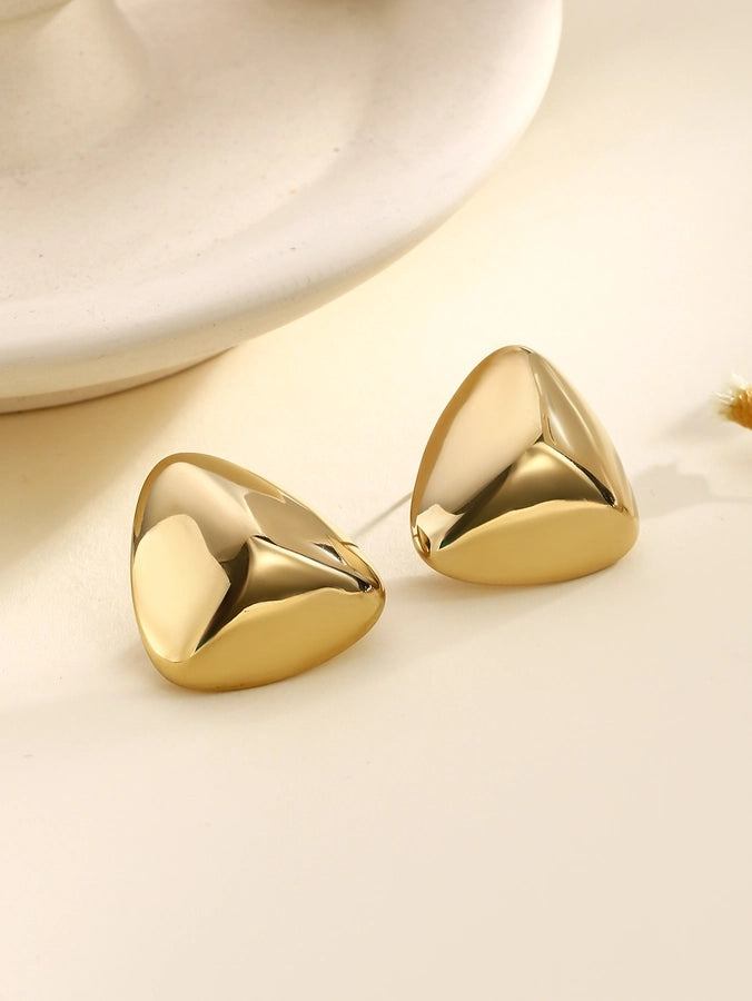1 Pair Casual Romantic Solid Color Geometric 304 Stainless Steel Ear Studs