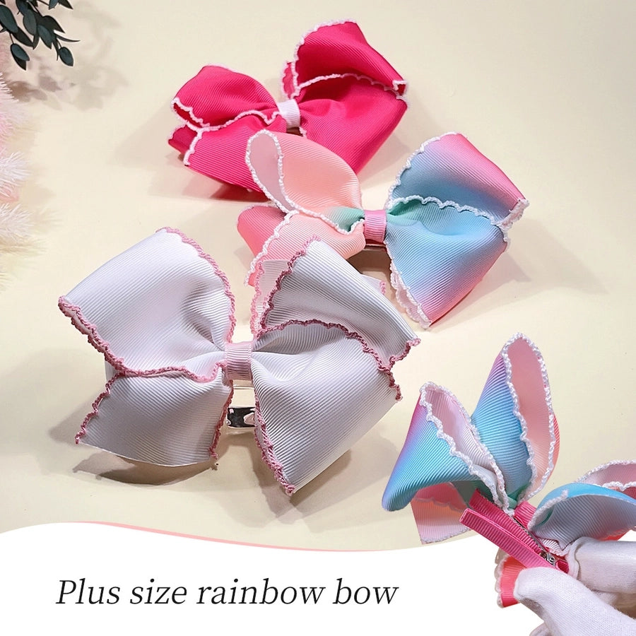 Girl'S Sweet Bow Knot Cloth Woven Belt Hair Clip