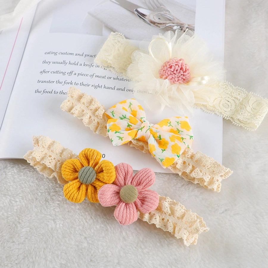 Korean style baby hair band cute princess bow flower crown children hair accessories newborn photo headdress suit