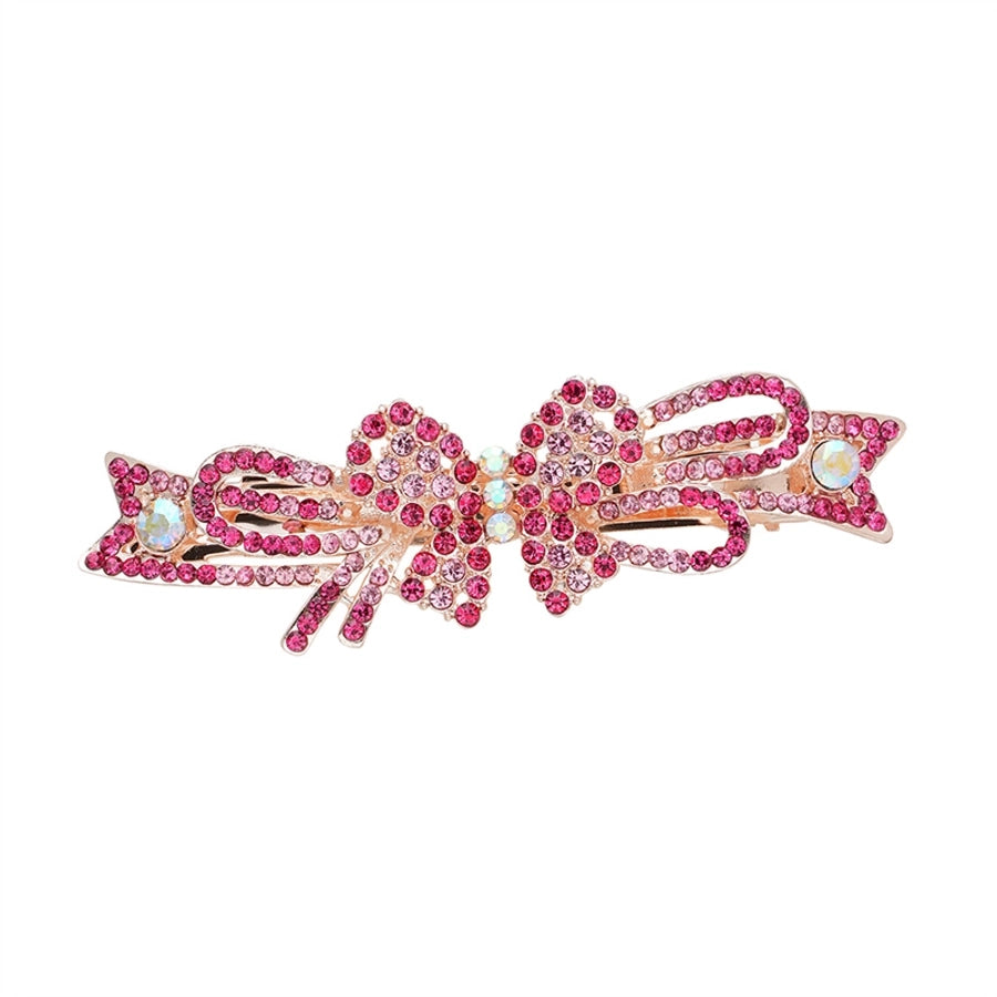 Women's Elegant Bow Knot Alloy Inlay Rhinestones Zircon Hair Clip