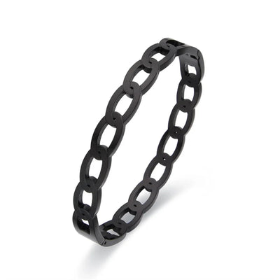 Casual Elegant Simple Style Geometric Titanium Steel Rose Gold Plated White Gold Plated Gold Plated Bangle In Bulk