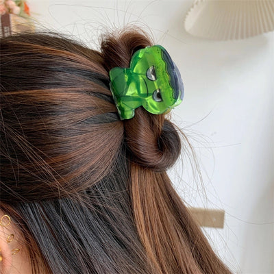 Halloween Little Ghost Acrylic Jaw Clip Niche Creative Design Small and Medium Hair Claw Shark Clip New Hair Accessories