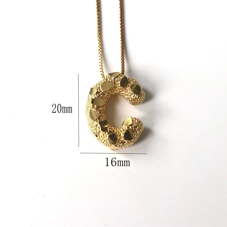 Jewelry Simple Style Classic Style letter Copper Pendant Necklace