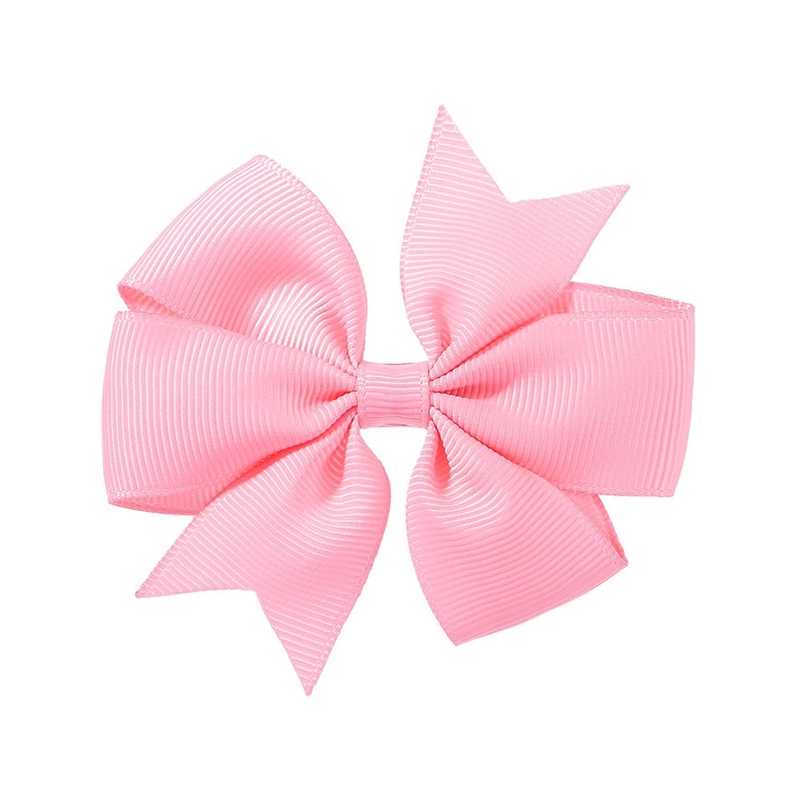 fashion solid color bow knot cloth hair clip 1 piece