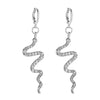 Fashion Waves Plating Alloy Artificial Gemstones Drop Earrings