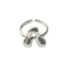 Copper Brass 18K Gold Plated Letter Open Rings