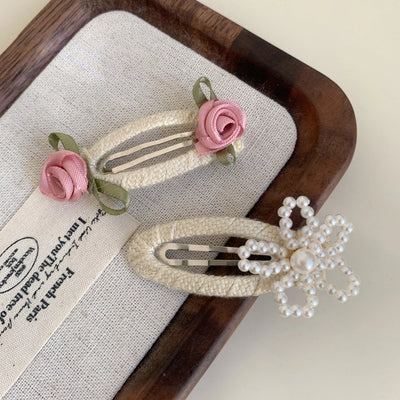 Women's Casual Simple Style Streetwear Flower Cloth Hair Clip