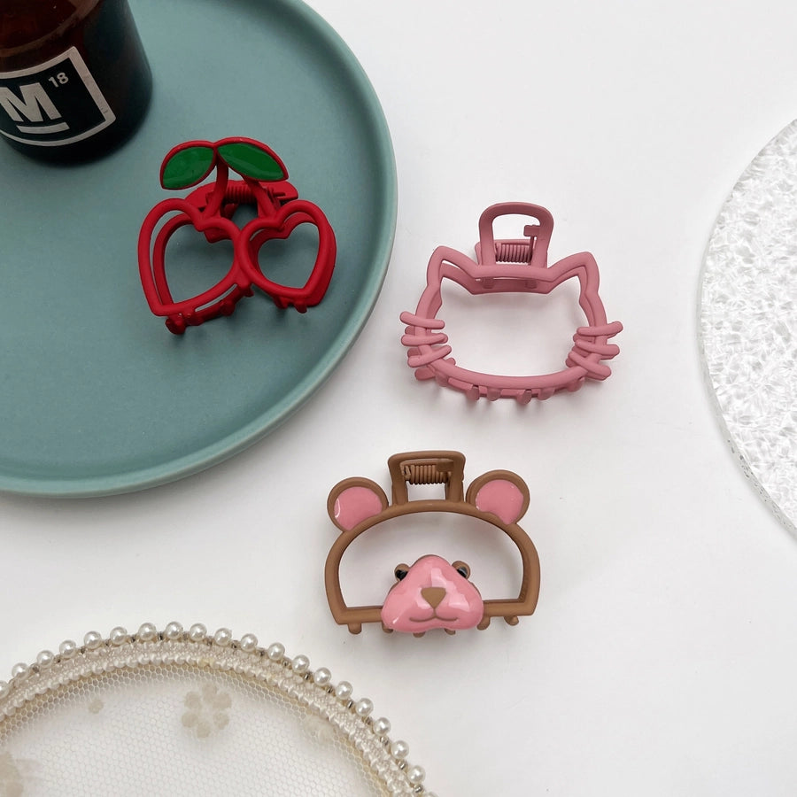 sweet cherry bear cat metal hair claws 1 piece