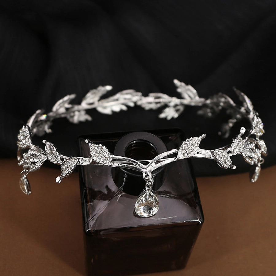 Korean-style eyebrow pendant wedding headdress bridal jewelry alloy rhinestone headband crown princess hair accessories wedding accessories