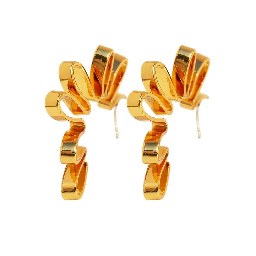 1 Pair Elegant Simple Style Geometric Brass 24K Gold Plated Ear Studs
