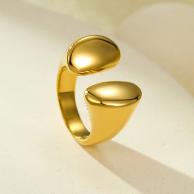 Jewelry Elegant Geometric 304 Stainless Steel Plating Open Rings