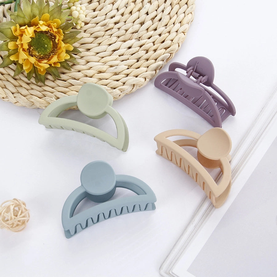 Milk Tea Color Grab Clip  Girl's Hair Grab Head Shark Clip Summer Hair Clip Hair Accessories