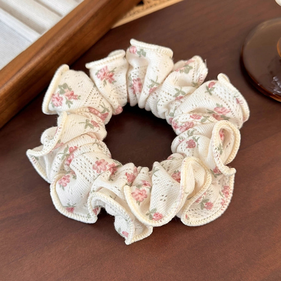 Women's Casual Elegant Cute Flower Cloth Hair Tie