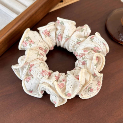 Women's Casual Elegant Cute Flower Cloth Hair Tie