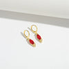 1 Pair Elegant Simple Style Solid Color Plating Inlay Copper Zircon 14K Gold Plated Drop Earrings