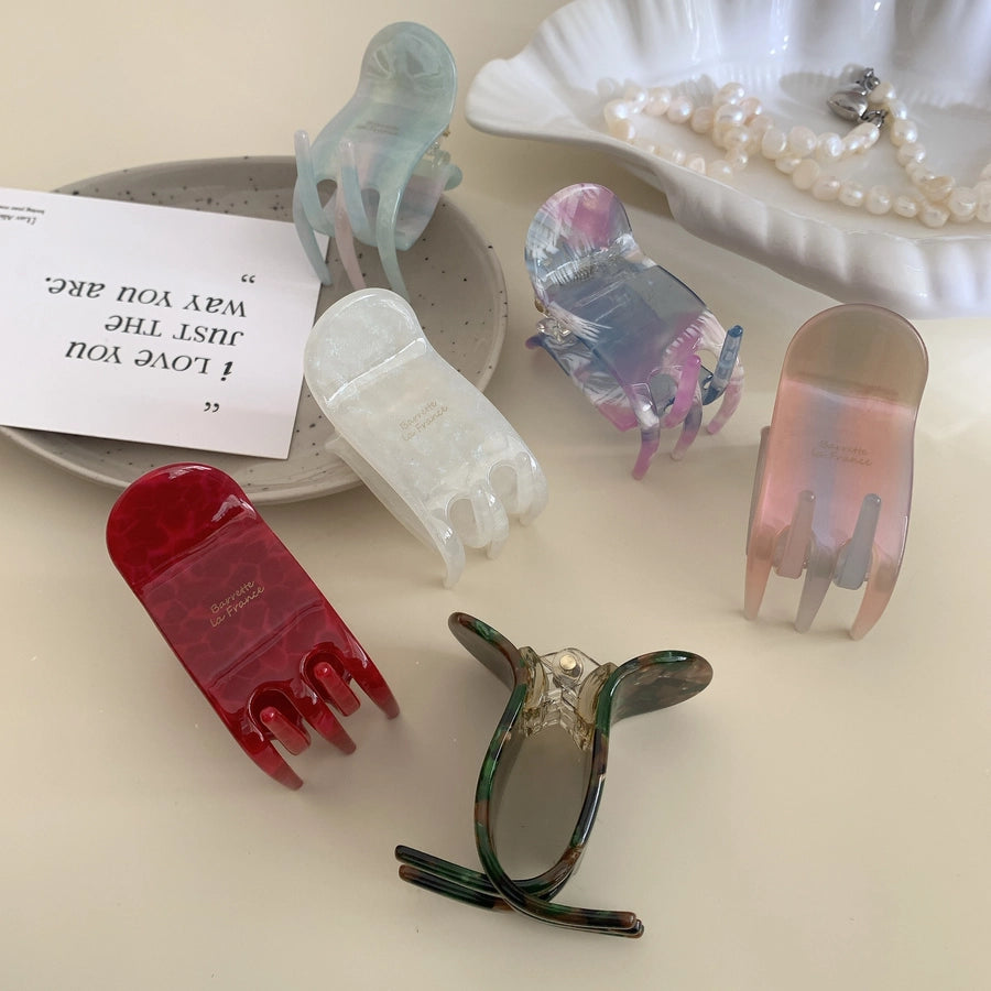 Simple Style Women's Color Block Acetic acid sheets Hair Claws