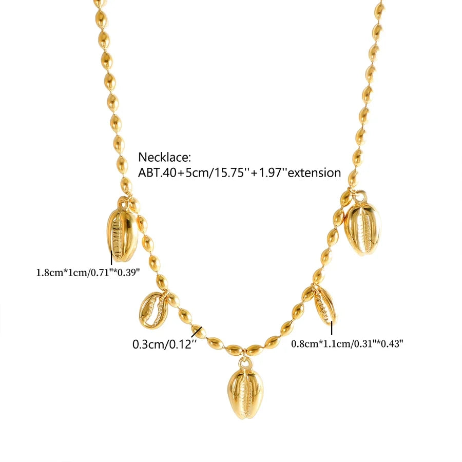 Jewelry IG Style Marine Style Commute Conch 304 Stainless Steel Bracelets Earrings Necklace