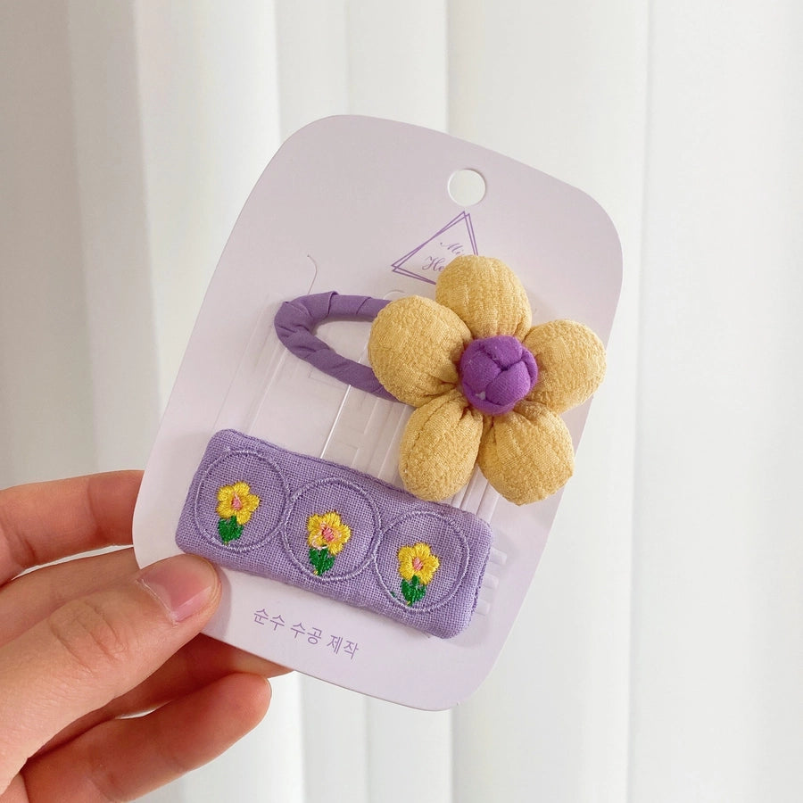 Girl'S Simple Style Classic Style Flower Cloth Flowers Hair Clip