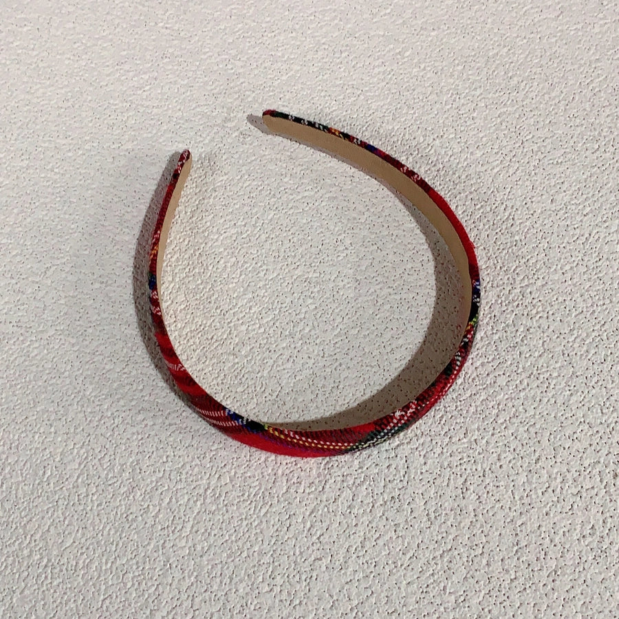 simple style plaid cloth hair band 1 piece