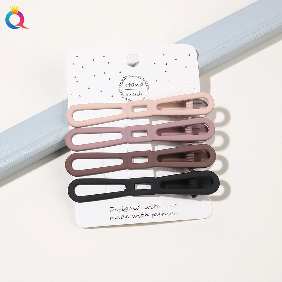 women's simple style geometric alloy plating hair clip