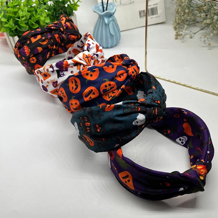funny halloween pattern pumpkin spider polyester hair band
