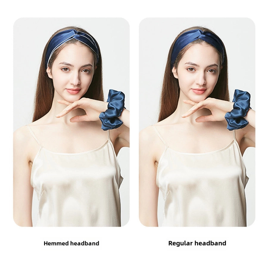 Strictly Selected 19 Mm Silk Hair Band Hair Ring Head Flower 100%  Silk Large Intestine Hair Ring Bright Color Hair Accessories Light Luxury Gift