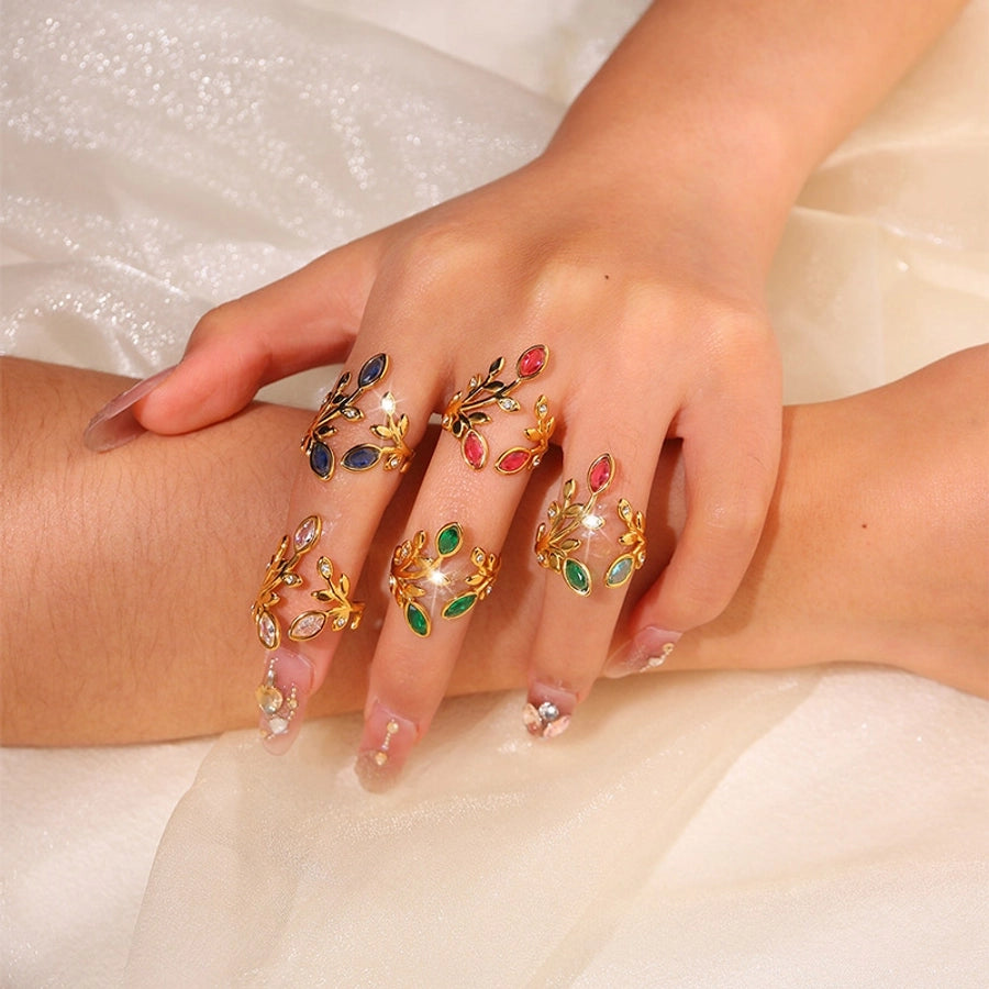 Jewelry Elegant Simple Style Shiny Geometric 304 Stainless Steel Open Rings