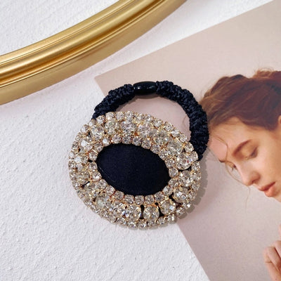 retro full diamond hair ring