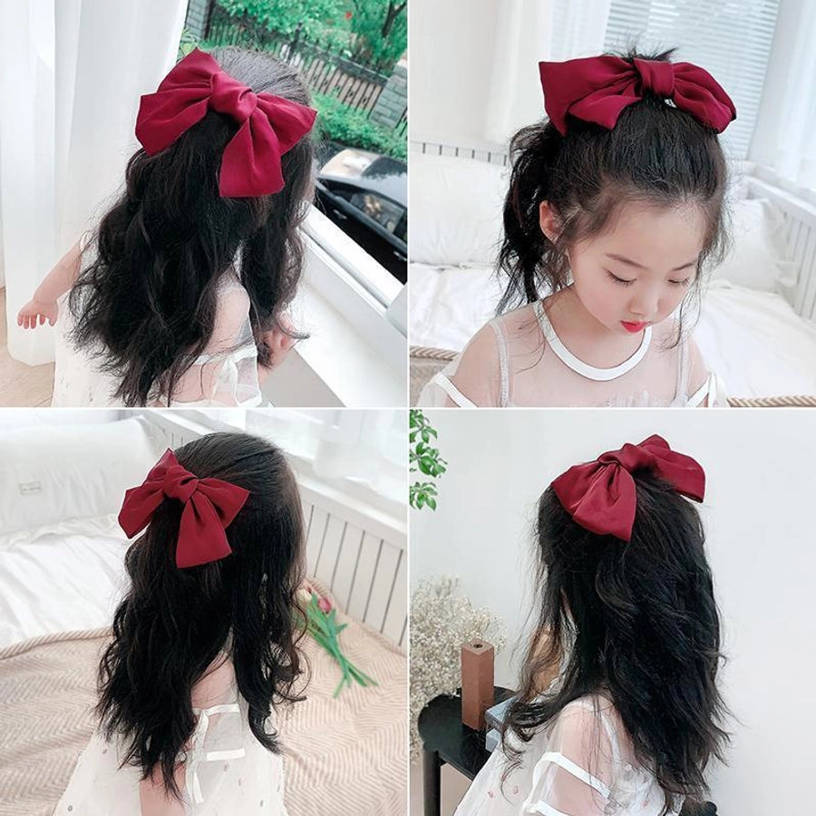 korean style bow knot cloth hair clip hair tie 1 piece
