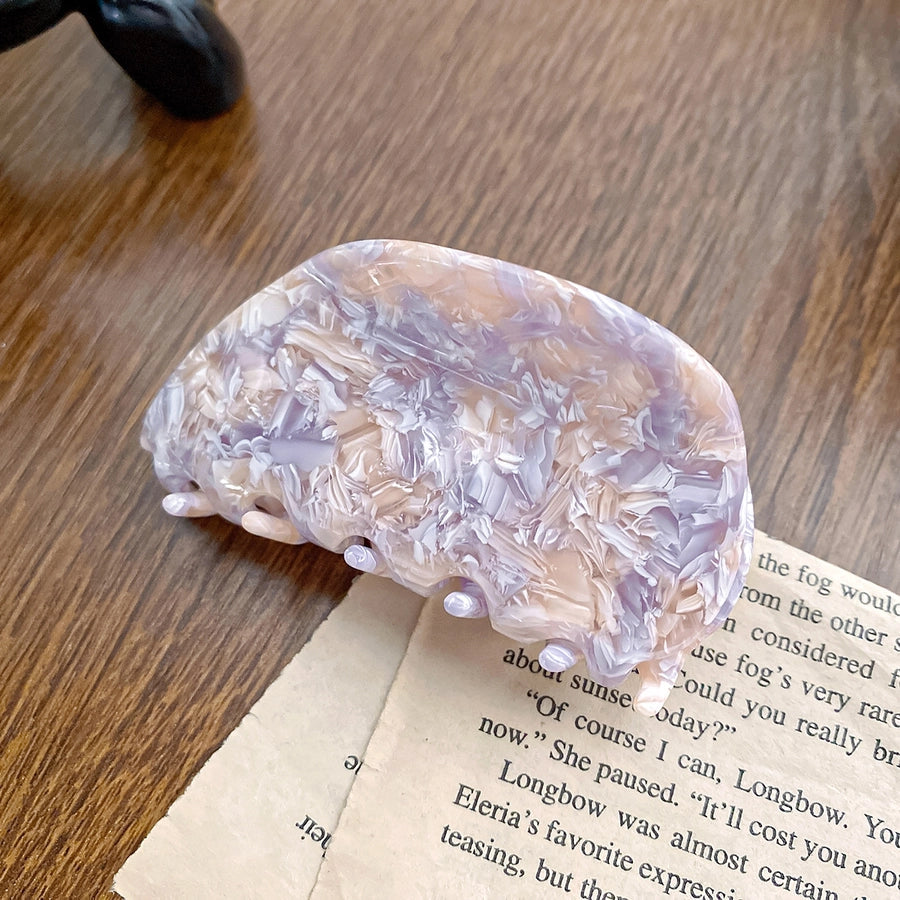 cute color block acetic acid sheets printing hair claws