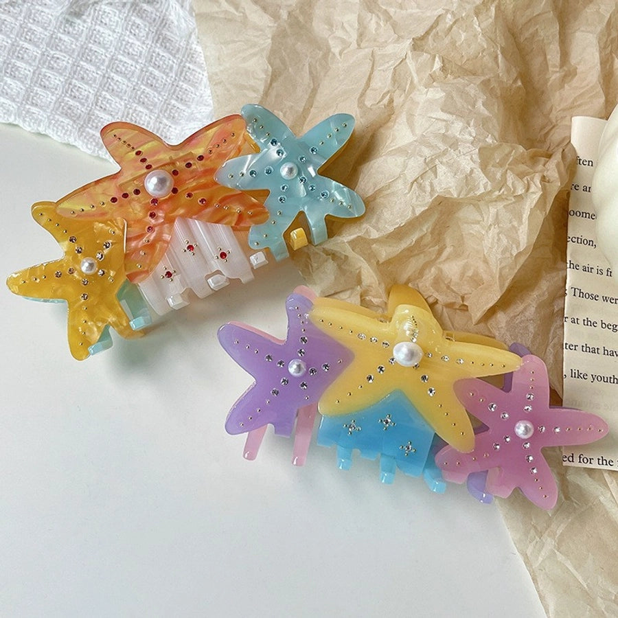 Women's Lady Star Acetic acid sheets Hair Claws