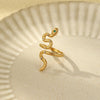 Jewelry Retro Simple Style Snake 304 Stainless Steel Open Rings