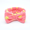 fashion stripe polka dots flannel bowknot hair band 1 piece