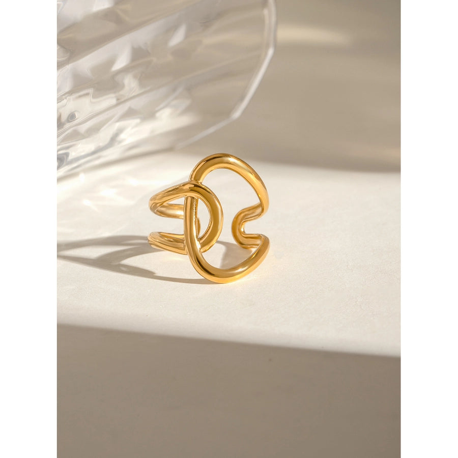 Jewelry Simple Style Classic Style Geometric 304 Stainless Steel Open Rings